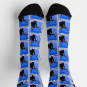 Moose im Winter - Original Wildlife Art Socken (Oben)