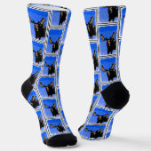 Moose im Winter - Original Wildlife Art Socken (Gewinkelt)
