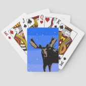 Moose im Winter - Original Wildlife Art Spielkarten (Rückseite)
