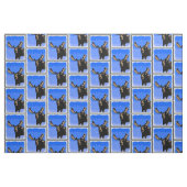 Moose im Winter - Original Wildlife Art Stoff (Fat Quarter (45,7 x 55,9 cm))