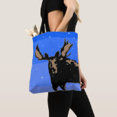 Moose im Winter - Original Wildlife Art Tasche (Von Nahem)