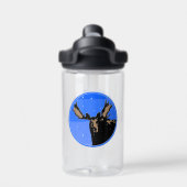 Moose im Winter - Original Wildlife Art Trinkflasche (Rückseite)