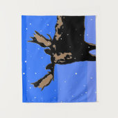 Moose im Winter - Original Wildlife Art Wandteppich (Vorderseite)