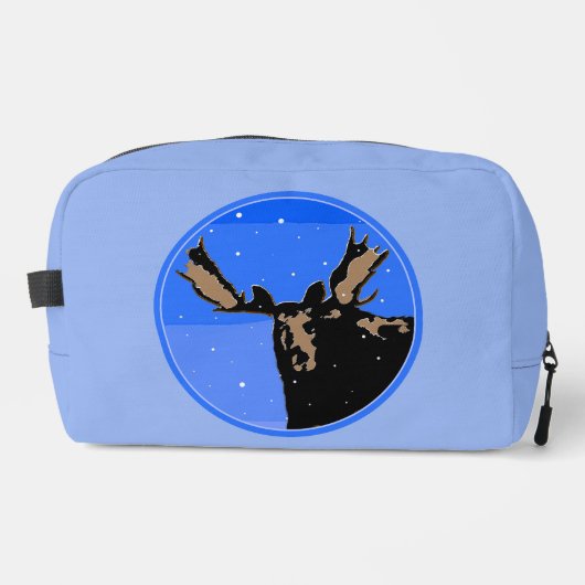 Moose im Winter - Original Wildlife Art Waschbeutel (Vorderseite)