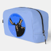 Moose im Winter - Original Wildlife Art Waschbeutel (Rechte Ecke)