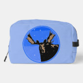 Moose im Winter - Original Wildlife Art Waschbeutel (Rückseite)