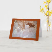 Moose in Alaska Blank Greeting Card Karte (Gelbe Blume)