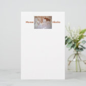 Moose in Alaska Stationery Briefpapier (Stehend Vorderseite)