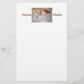 Moose in Alaska Stationery Briefpapier (Vorderseite)