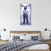 Moose in Classic Suspenders – Silent Forest Portra Leinwanddruck (Insitu (Schlafzimmer))