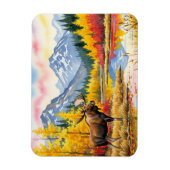 Moose in Denali National Park Alaska Vintage Magnet (Vertikal)