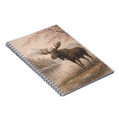 Moose Japanese Landscape Notebook, Wildlife Fusion Notizblock (Rechte Seite)