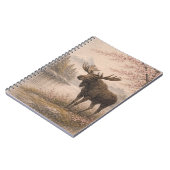 Moose Japanese Landscape Notebook, Wildlife Fusion Notizblock (Linke Seite)