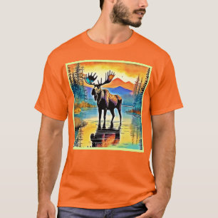 Moose Lake Sunset Majestät T-Shirt
