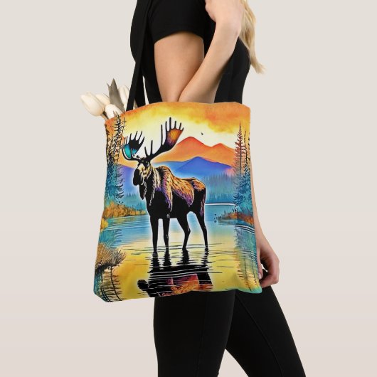 Moose Lake Sunset Majestät Tasche (Von Nahem)