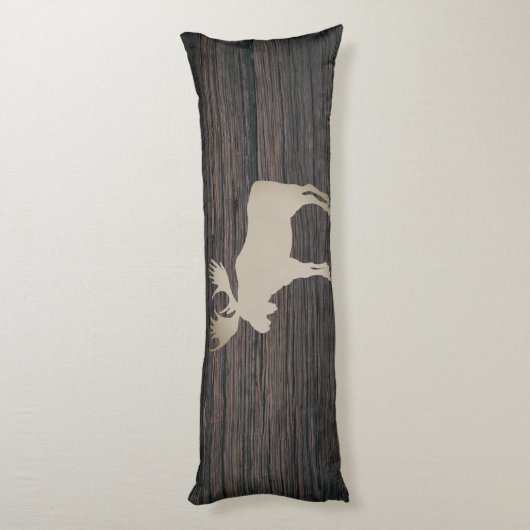 Moose Lay Stehend Zuhause Sweet Zuhause Individuel Seitenschläferkissen (Rückseite (Vertikal))