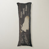 Moose Lay Stehend Zuhause Sweet Zuhause Individuel Seitenschläferkissen (Vorderseite Vertikal)