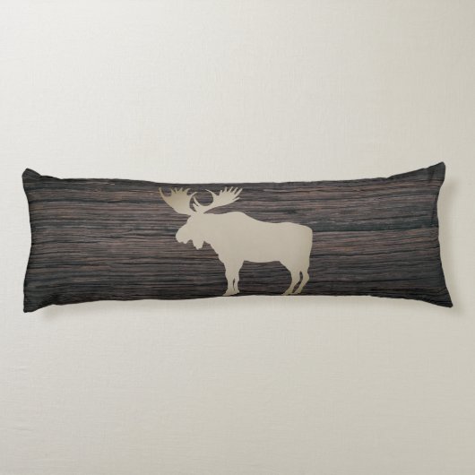 Moose Lay Stehend Zuhause Sweet Zuhause Individuel Seitenschläferkissen (Rückseite)