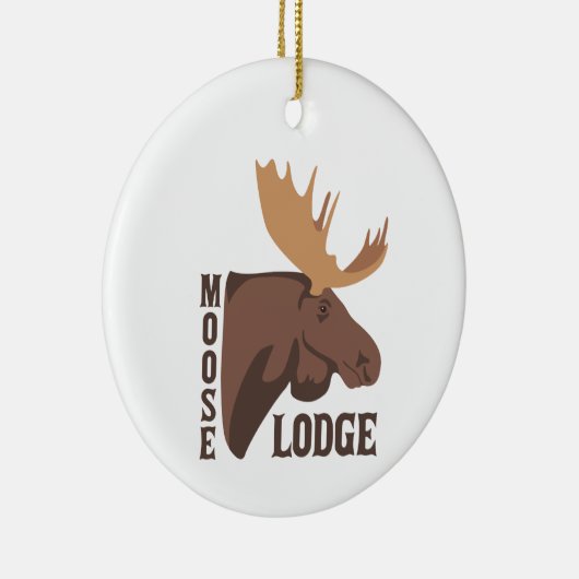 Moose Lodge Keramik Ornament (Rechts)