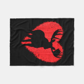 Moose Lover Valentines Day Cute Red Heart Wild Ani Fleecedecke (Vorderseite (Horizontal))
