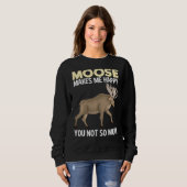 Moose macht mich glücklich sweatshirt (Vorne ganz)