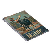 Moose Maine Vintag Notizblock (Rechte Seite)