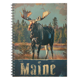 Moose Maine Vintag Notizblock