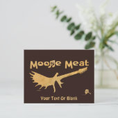 Moose Meat Rock Band Postkarte (Stehend Vorderseite)