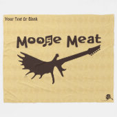 Moose Meat Rockband Fleecedecke (Vorderseite (Horizontal))
