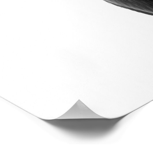 Moose Modern Portrait Schwarz-weiß Poster (Ecke)