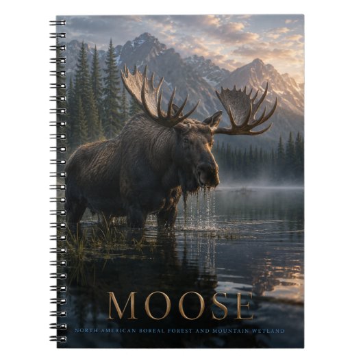 Moose Mountain Lake TIER Notizblock (Vorderseite)