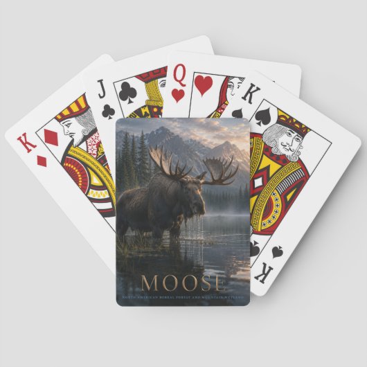 Moose Mountain Lake TIER Poker Spielkarten (Rückseite)