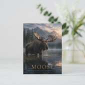 Moose Mountain Lake TIER Postkarte (Stehend Vorderseite)
