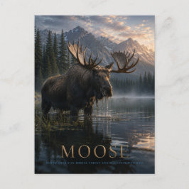 Moose Mountain Lake TIER Postkarte
