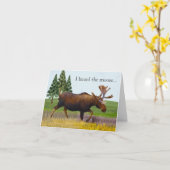 Moose Nature Scenery Funny Birthday Card Karte (Gelbe Blume)