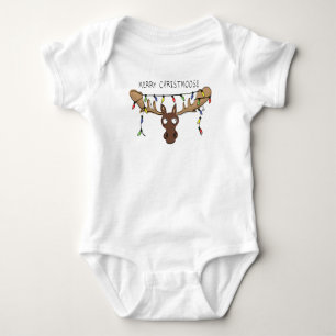 Moose Niedlich Funny Christmas Baby Strampler