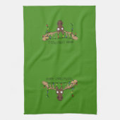 Moose Niedlich Funny Christmas Geschirrtuch (Vertikal)