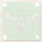 Moose Niedlich Funny Christmas Glasuntersetzer (Rückseite)