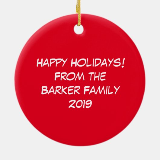 Moose Niedlich Funny Christmas Keramik Ornament (Hinten)