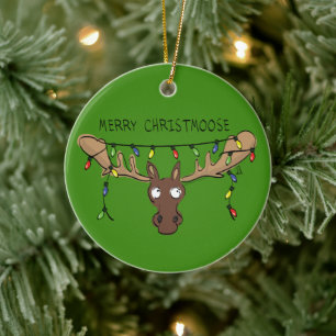 Moose Niedlich Funny Christmas Keramik Ornament