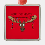 Moose Niedlich Funny Christmas Ornament Aus Metall (Vorne)