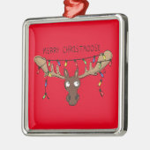 Moose Niedlich Funny Christmas Ornament Aus Metall (Links)