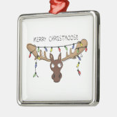 Moose Niedlich Funny Christmas Ornament Aus Metall (Links)