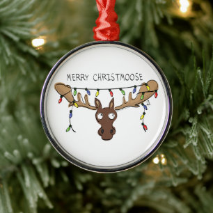 Moose Niedlich Funny Christmas Ornament Aus Metall