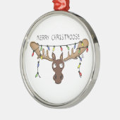 Moose Niedlich Funny Christmas Ornament Aus Metall (Links)