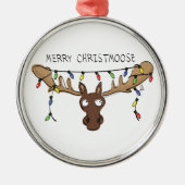 Moose Niedlich Funny Christmas Ornament Aus Metall (Vorne)