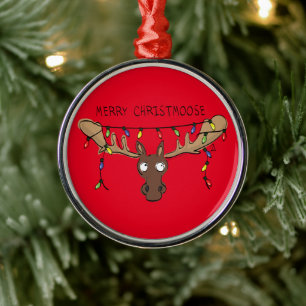 Moose Niedlich Funny Christmas Ornament Aus Metall