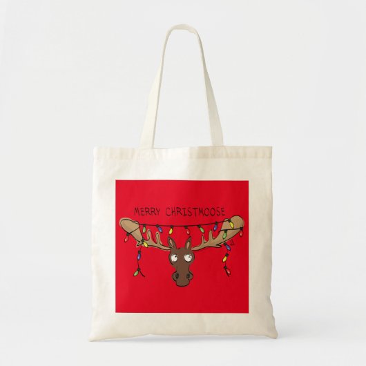 Moose Niedlich Funny Christmas Tragetasche (Vorne)