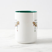 Moose Niedlich Funny Christmas Zweifarbige Tasse (Mittel)