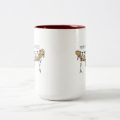 Moose Niedlich Funny Christmas Zweifarbige Tasse (Mittel)